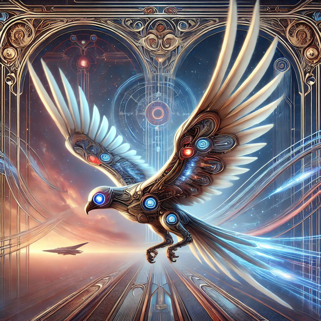 Cybernetic Condor – Orbit Guards – 16x20 Premium Matte Poster